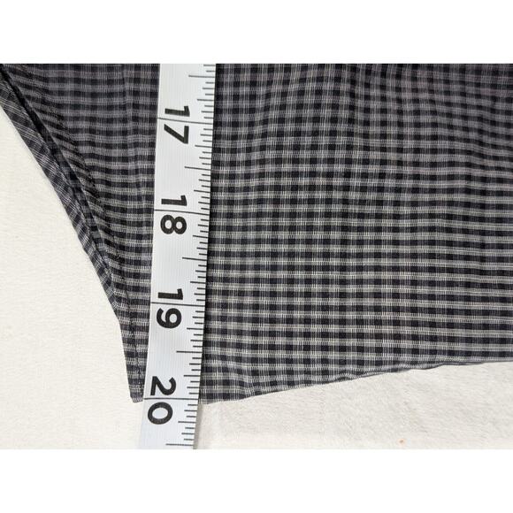 APT. 9 Mens Button Up Shirt Plaid Long Sleeve Gray Cotton Boho Formal Small - Picture 9 of 15